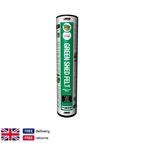 Shed roofing felt green 10m - shed,