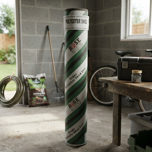 Green polyester shed - polyester,