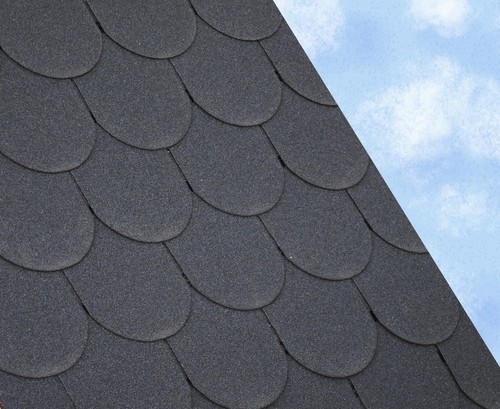 Scalloped felt roofing - felt,